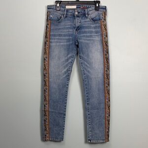 Pilcro by Anthropologie Women’s Size 26 Slim Boyfriend Jeans with Side Trim